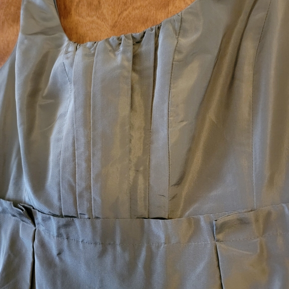 J. Crew Clementine Sleeveless Dress 8P Tan Caspian Silk Taffeta Shift #17666 - Picture 5 of 7